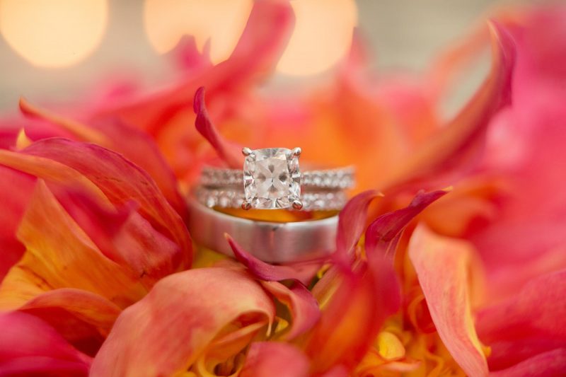 Petals by the Shore Wedding Rings