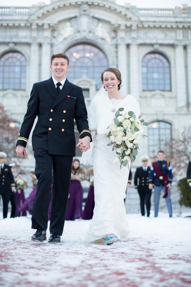 Winter wedding at the US Naval Academy