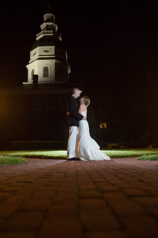 Maryland State House wedding portrait