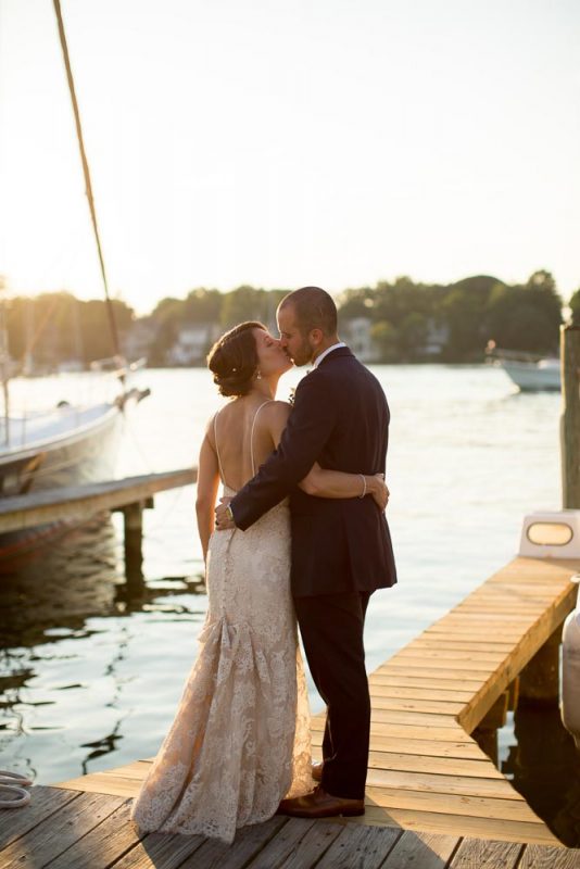 Port Annapolis Marina Wedding sunset