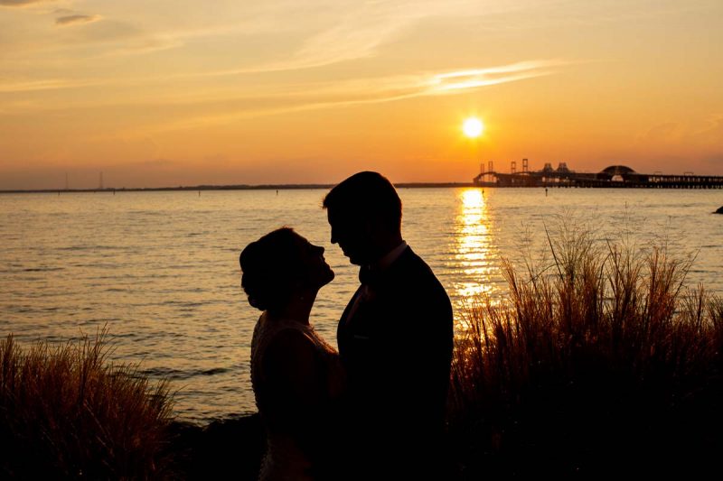 Chesapeake Bay Beach Club Wedding sunset